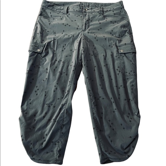 EDDIE BAUER WOMENS CROPPED GRAY OUTDOOR ATHLETIC PANTS SIZE 10 - Picture 1 of 9